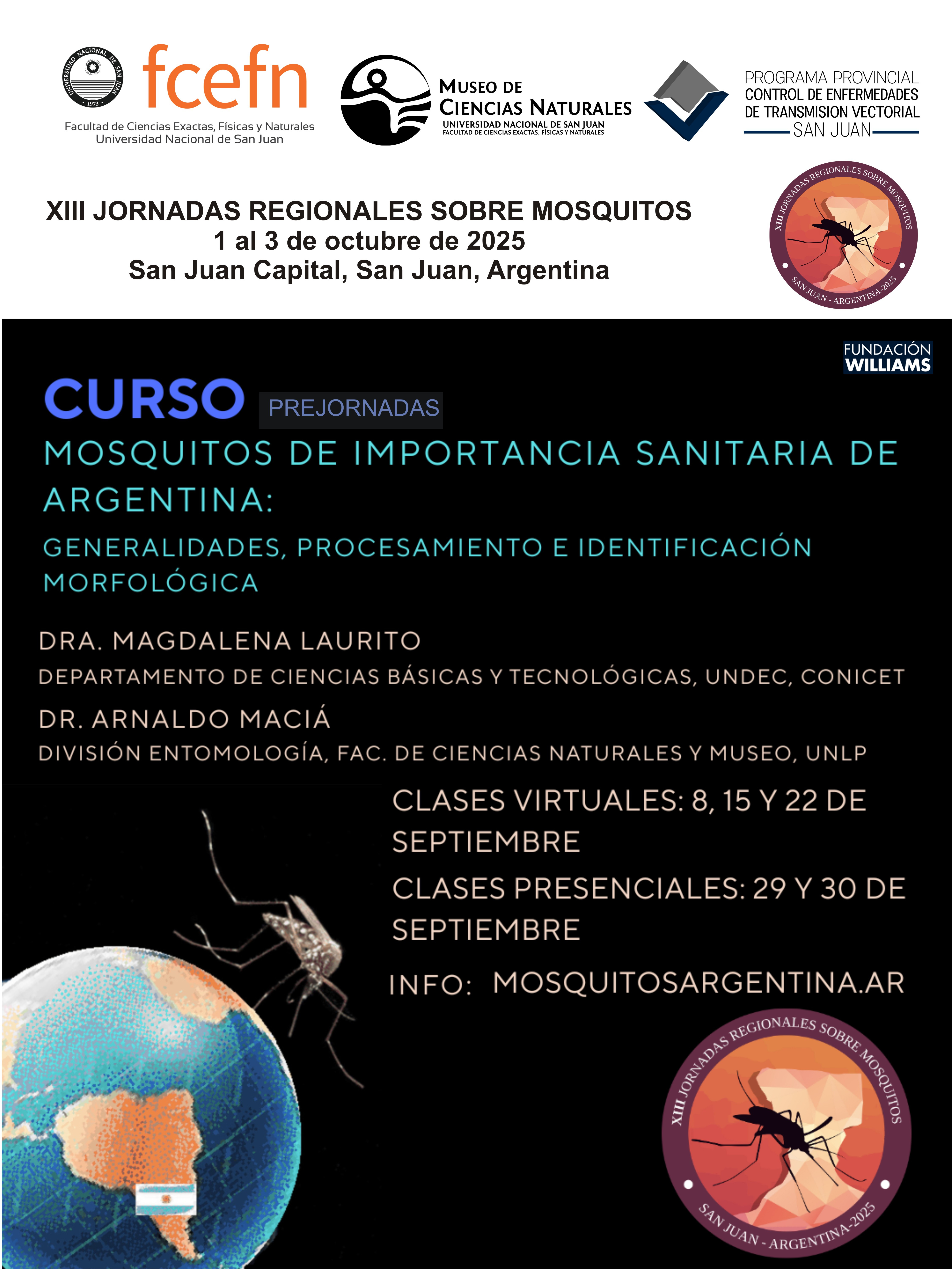 Curso de Capacitación en el marco de las XIII Jornadas Regionales sobre Mosquitos